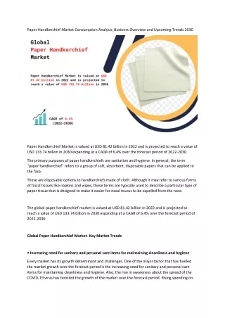 paper handkerchief market consumption analysis