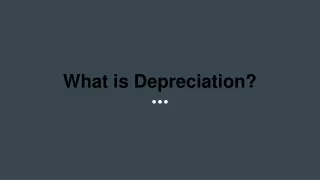 what is depreciation