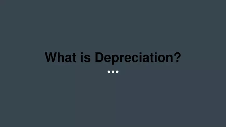 what is depreciation