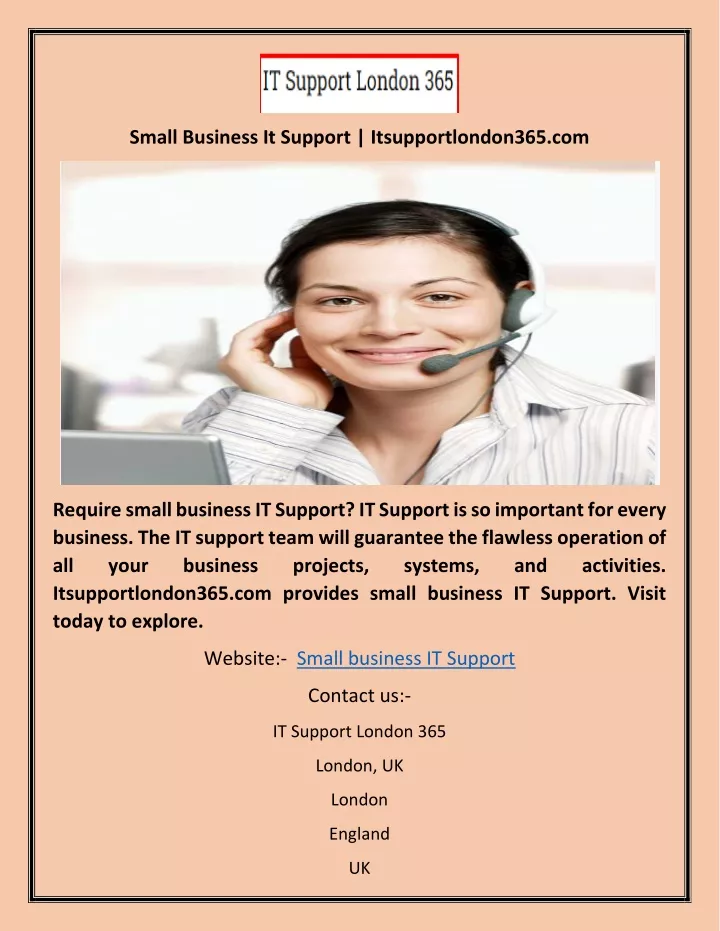 small business it support itsupportlondon365 com