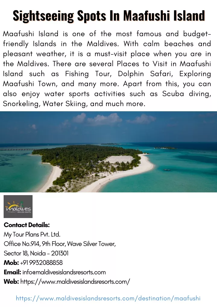 sightseeing spots in maafushi island