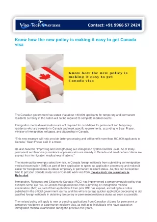 know how the new policy is making it easy