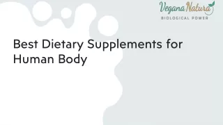 Best Dietary Supplements for Human Body