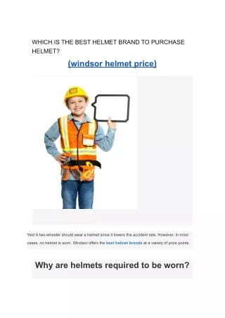 WHICH IS THE BEST HELMET BRAND TO PURCHASE HELMET?