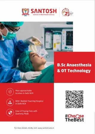 B.Sc Anaesthesia -Santosh Institute of Allied Health Sciences