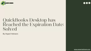 quickbooks desktop has reached the expiration