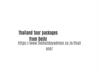 Thailand tour packages from Delhi