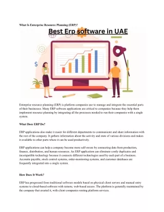 what is enterprise resource planning erp