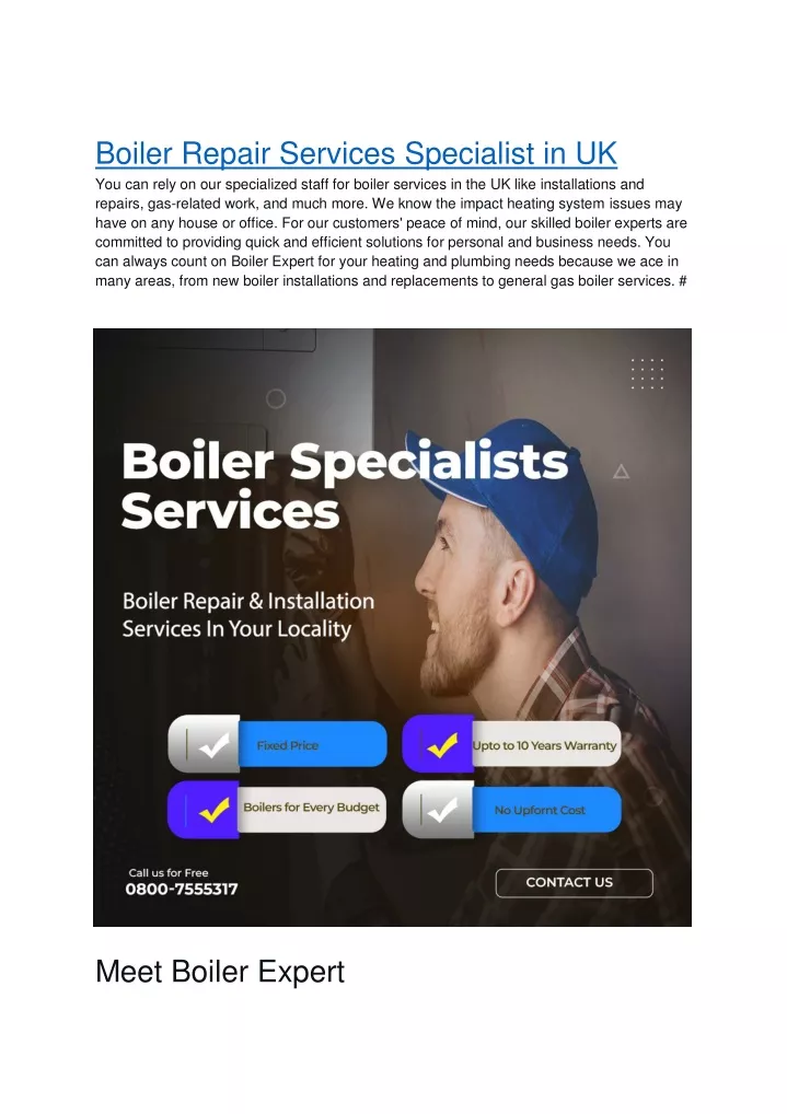 boiler repair services specialist