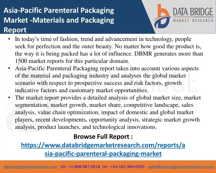 asia pacific parenteral packaging market