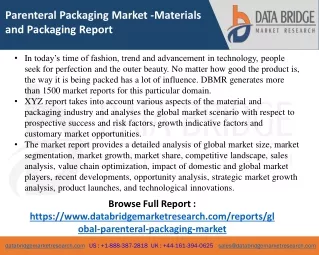 Parenteral Packaging Market