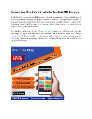 Bulk SMS Marketing in Delhi