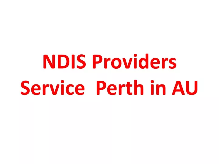 ndis providers service perth in au
