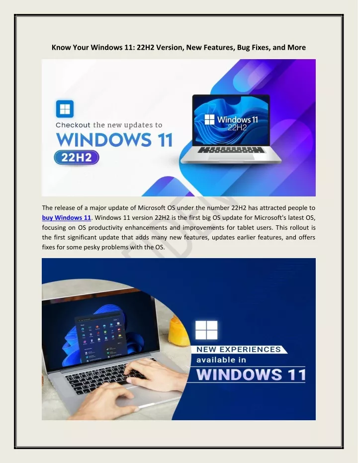 know your windows 11 22h2 version new features
