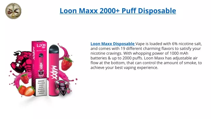loon maxx 2000 puff disposable