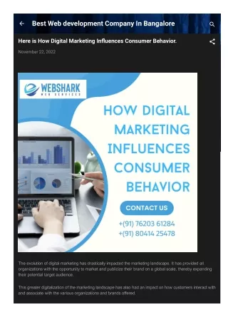 Here is How Digital Marketing Influences Consumer Behavior.