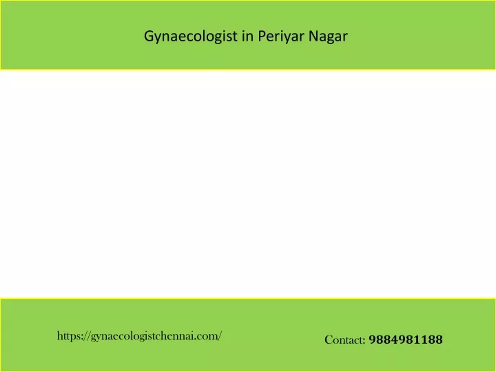 gynaecologist in periyar nagar