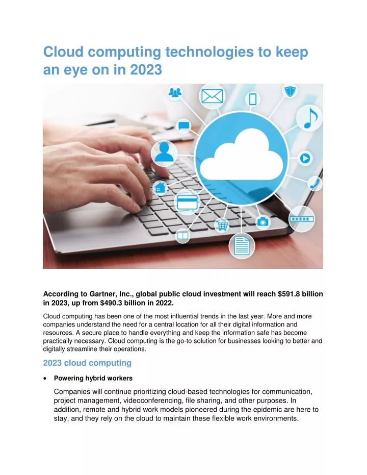 cloud computing technologies to keep