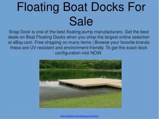Floating Boat Docks