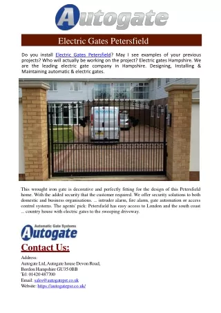 electric gates petersfield