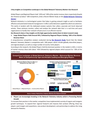 3 key insights on competitive landscape