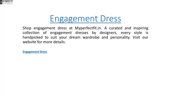 engagement dress