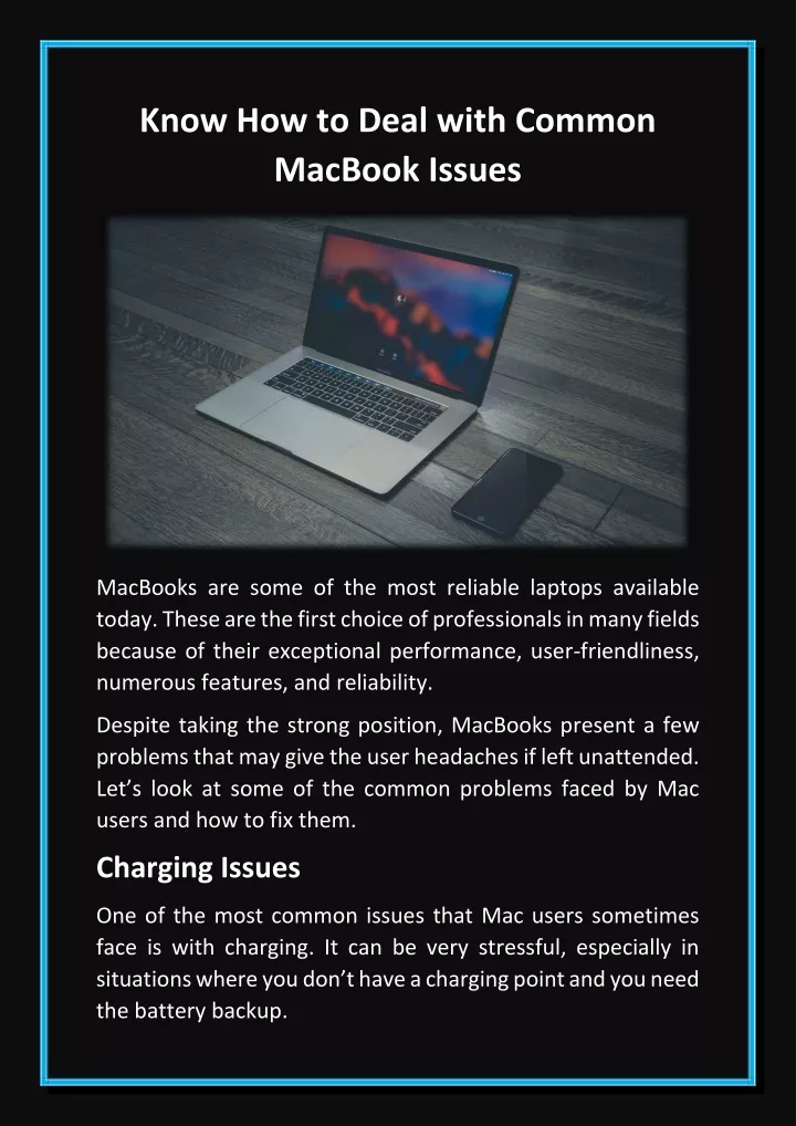 know how to deal with common macbook issues