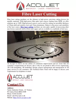 fibre laser cutting
