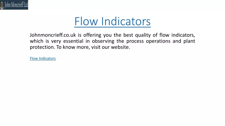 flow indicators