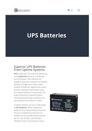 Uninterruptible Power Supply Service Providers