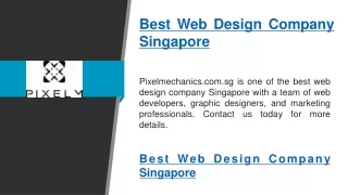 Best Web Design Company Singapore   Pixelmechanics.com.sg