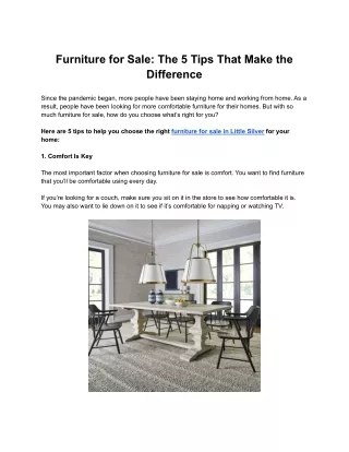 furniture for sale the 5 tips that make