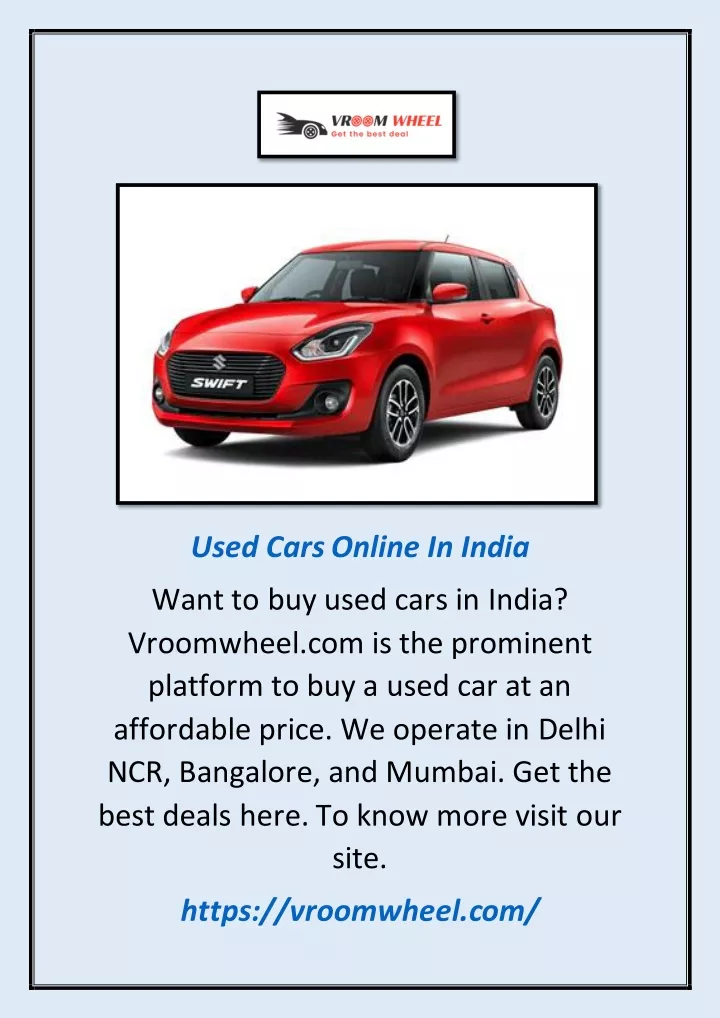 used cars online in india