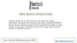bowers industrial coatings linings