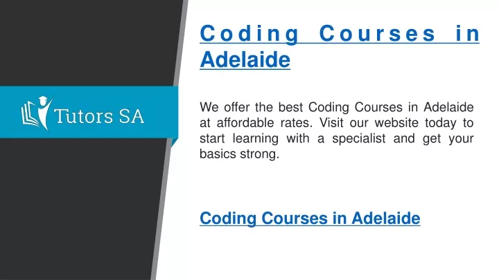 coding courses in adelaide