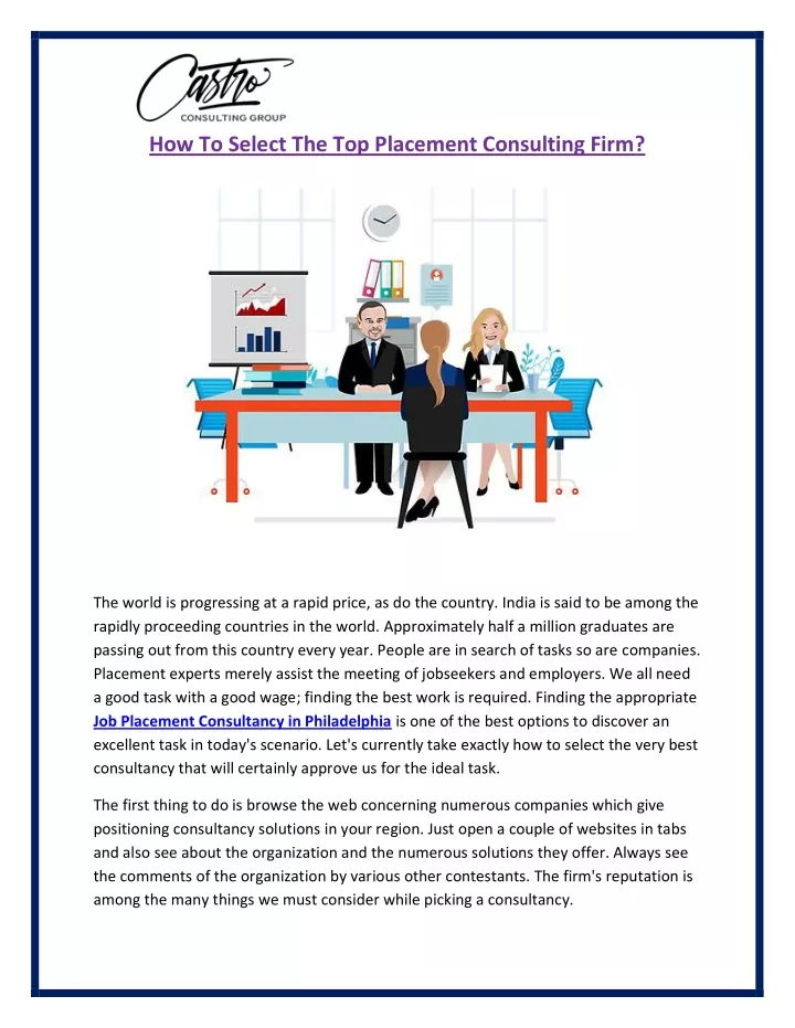 how to select the top placement consulting firm