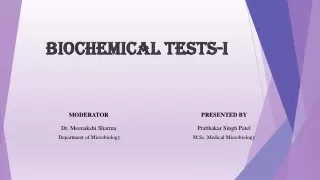 biochemical tests i
