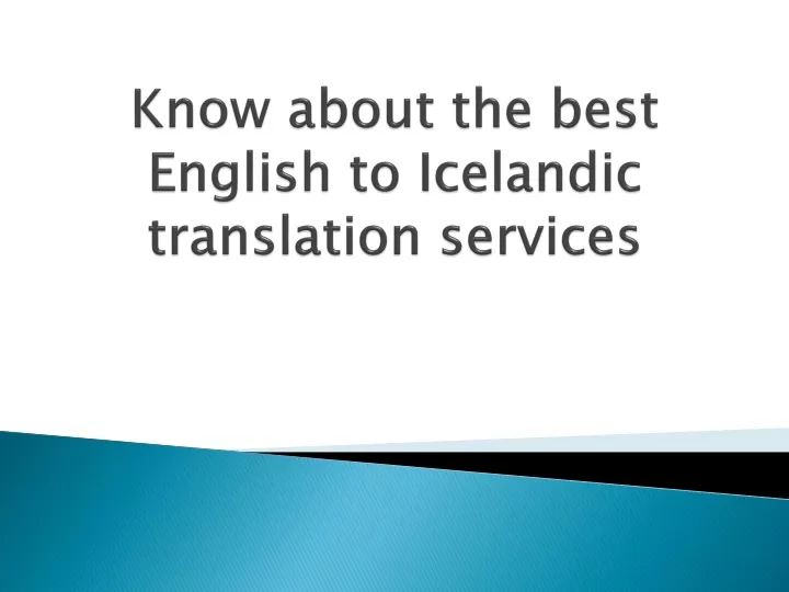 know about the best english to icelandic translation services