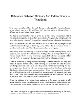 Difference Between Ordinary And Extraordinary Is That Extra