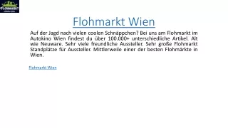 Flohmarkt Wien  Autokino.at