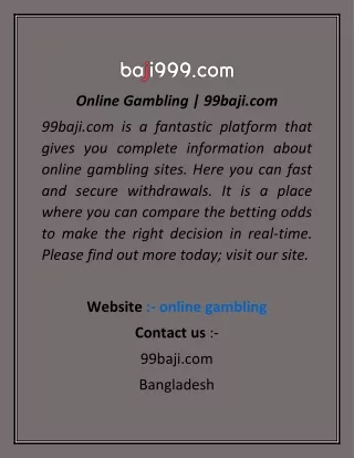 Online Gambling 99baji