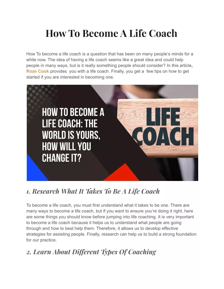 how to become a life coach