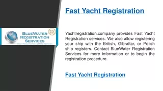 Fast Yacht Registration   Yachtregistration.company