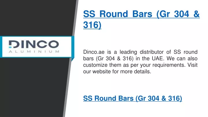 ss round bars gr 304 316