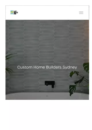Custom Home Builders Sydney