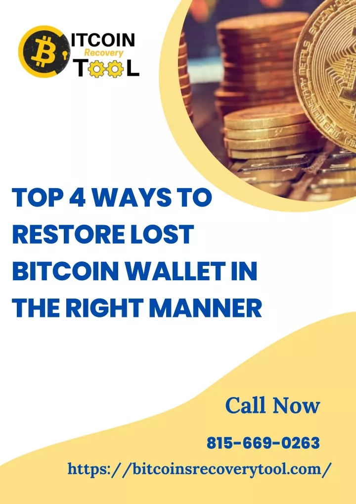 top 4 ways to restore lost bitcoin wallet