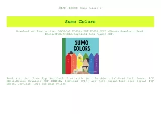 READ [EBOOK] Sumo Colors (E.B.O.O.K. DOWNLOAD^