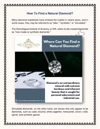 How To Find a Natural Diamond_MdDiamondsAndJewellers