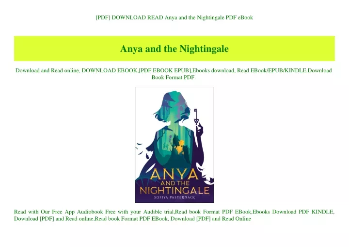 pdf download read anya and the nightingale