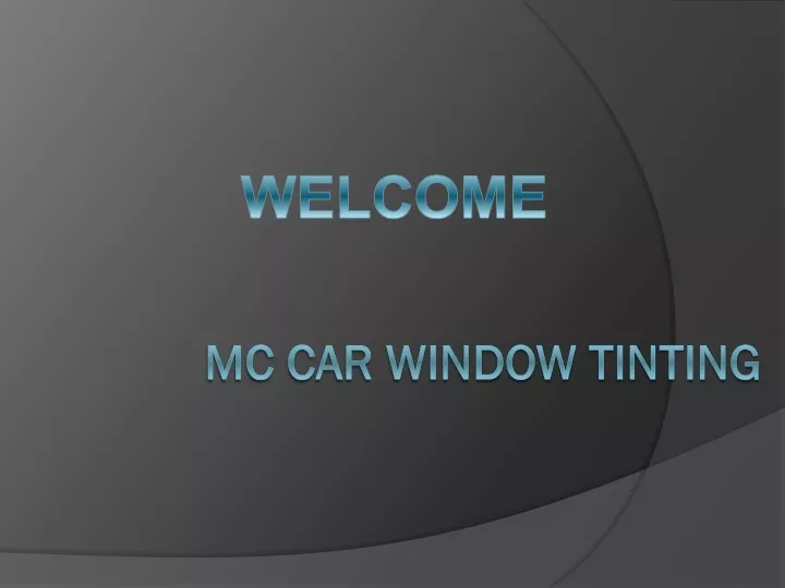 mc car window tinting